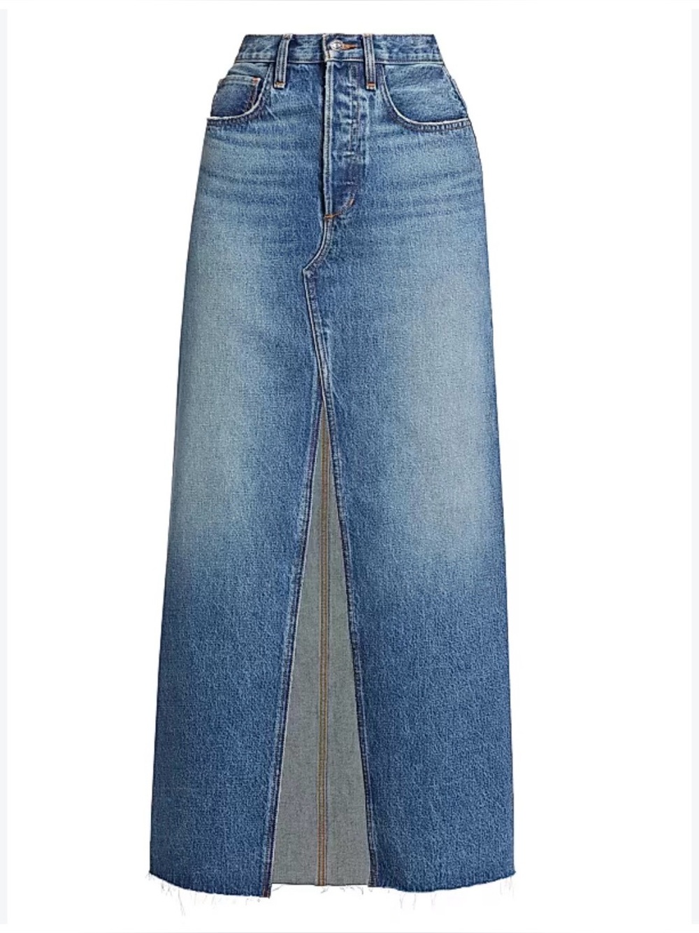 Favorite Daughter denim Sadie maxi skirt high rise A line 26 NWT